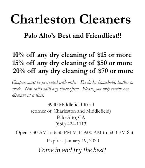 Charleston Cleaners Coupon January 2020
